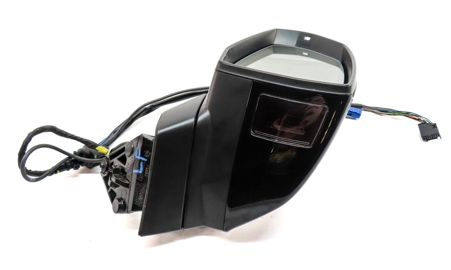 Thumbnail 4: 17-19 AUDI Q7 4M LEFT PFOLD BLIND SPOT MEMORY CAMERA HEATED DOOR MIRROR (Black)