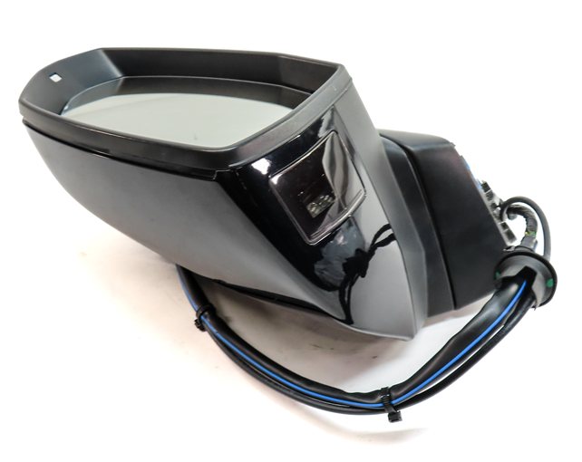 Thumbnail 5: 17-19 AUDI Q7 4M RIGHT PASSENGER P-FOLD BLIND SPOT CAMERA DOOR MIRROR (Black)