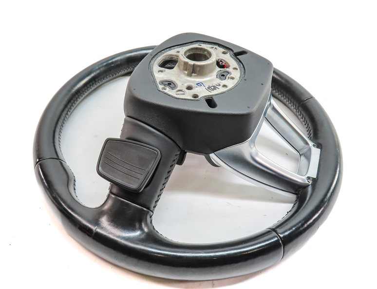 Thumbnail 5: 17-19 AUDI Q7 (4M) 3-SPOKE PADDLE SHIFT STEERING WHEEL w/ SWITCHES (Black)