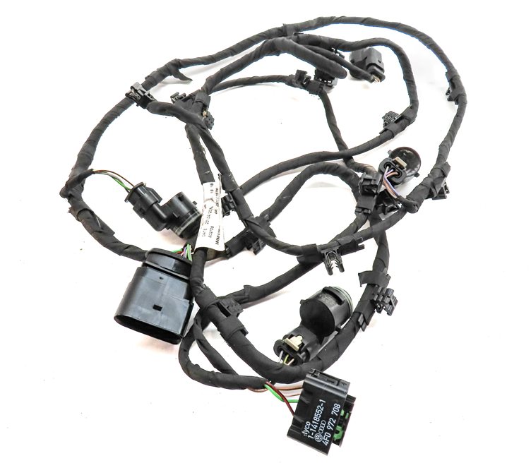 Thumbnail 2: 2017 AUDI Q7 4M FRONT PARK ASSIST PDC DISTANCE CONTROL WIRE SENSOR SET/4 (Black)