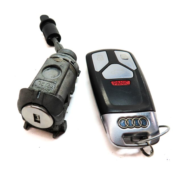 Thumbnail 5: 17-18 AUDI Q7 4M 3.0L SUPER CREC ENGINE ECM BCM IMMOBILIZER MODULE KEY LOCK SET