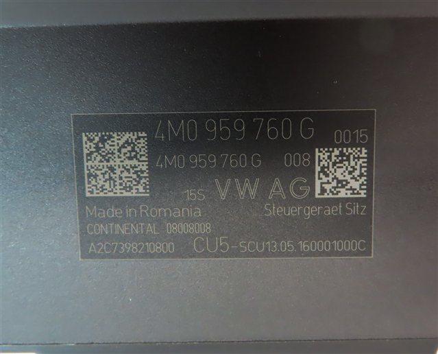 Thumbnail 5: 2017-2020 AUDI Q7 (4M) FRONT LEFT DRIVER SEAT ADJUST ADJUSTMENT CONTROL MODULE