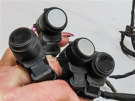 Thumbnail 4: 14 BMW X1 (E84) REAR PARK ASSIST PDC DISTANCE CONTROL WIRE SENSOR SET/4 (Silver)