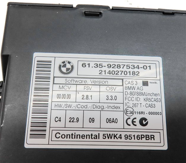 Thumbnail 10: 13-16 BMW X1 Z4 E84 E89 2.0L N20 TURBO ECM DME CAS 3 IMMOBILIZER MODULE KEY SET