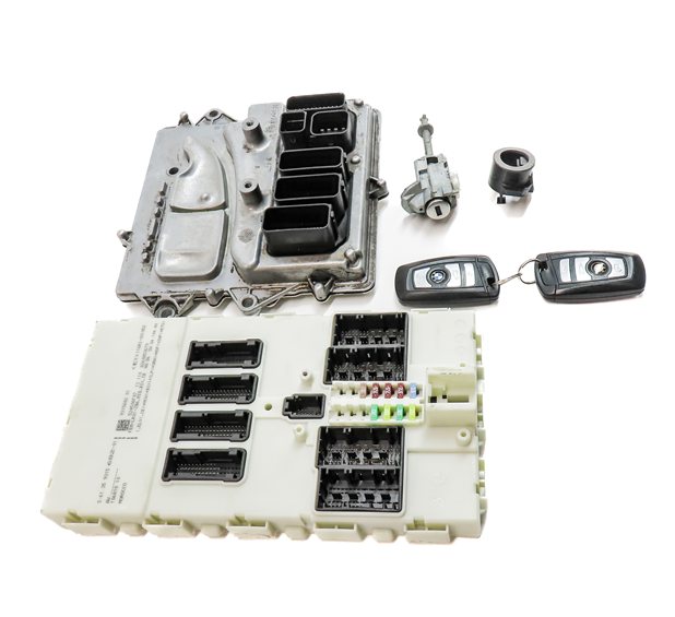 Thumbnail 3: 13-15 BMW ACTIVE 3 5 7 (F01 F10 F30) 3.0L N55 HYBRID ECM CAS4 MODULE KEY FOB SET