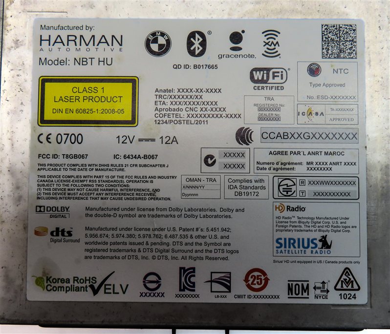 Thumbnail 6: 14-16 BMW 2 3 4 5 6 7 X3 X5 X6 (F10 F15 F22 F30 F32) AM/FM CD STEREO RECEIVER