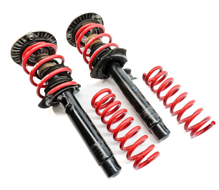 2013 BMW ACTIVE HYBRID 3 (F30) SHOCK STRUT SET w/FRONT/REAR H&R SPRING SET/4