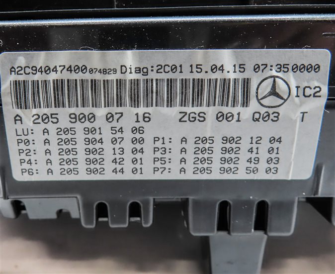 Thumbnail 6: 2015 MERCEDES C300 C400 (W205) SPEEDOMETER INSTRUMENT GAUGE CLUSTER (154k)