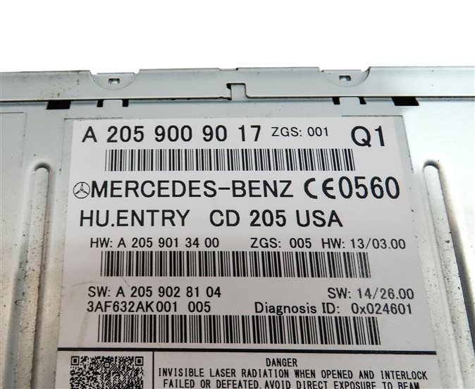 Thumbnail 6: 2015 MERCEDES C300 C400 C63 (W205) AM/FM RADIO STEREO CD PLAYER RECEIVER