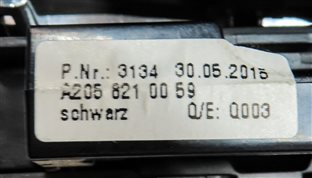 Thumbnail 6: 2015-2021 MERCEDES C300 C400 C43 (W205) HEADLIGHT FOGLIGHT SWITCH w/TRIM (BLACK)