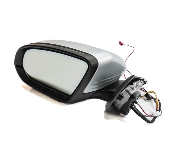 15-16 MERCEDES C-CLASS W205 LEFT PFOLD HEAT MEMORY AUTODIM DOOR MIRROR (Silver)