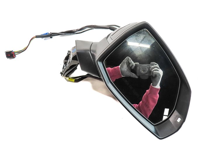17-19 AUDI Q7 4M RIGHT PASSENGER P-FOLD BLIND SPOT CAMERA DOOR MIRROR (Gray)
