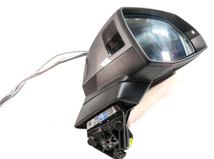 Thumbnail 3: 17-19 AUDI Q7 4M RIGHT PASSENGER P-FOLD BLIND SPOT CAMERA DOOR MIRROR (Gray)