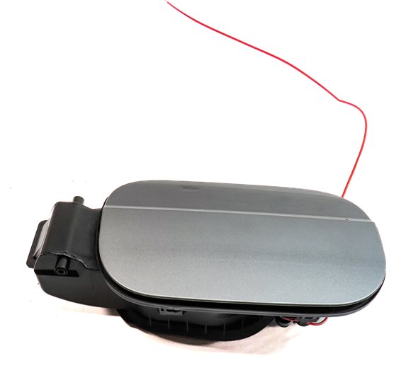 Thumbnail 2: 2017-2022 AUDI Q7 (4M) FUEL TANK DOOR TRIM w/ HOUSING & GAS CAP (Gray)