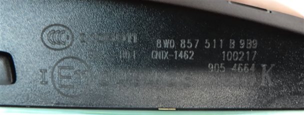 Thumbnail 7: 2017-2019 AUDI Q7 (4M) INTERIOR AUTODIM REARVIEW MIRROR w/ COMPASS (Black)