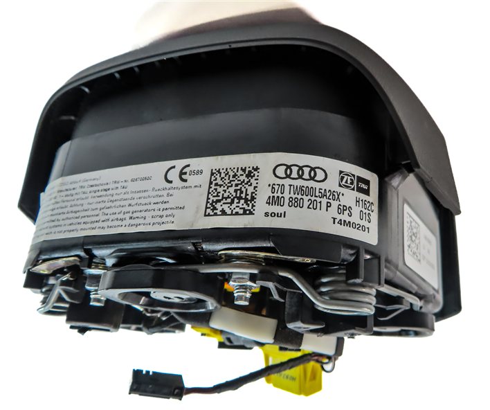 Thumbnail 6: 2017-2019 AUDI Q7 (4M) FRONT LEFT DRIVER STEERING WHEEL AIRBAG AIR BAG (Black)
