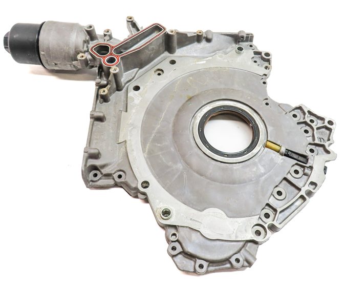 Thumbnail 2: 17-19 AUDI Q7 4M 3.0L SUPER CREC ENGINE LOWER TIMING COVER w/ OIL FILTER HOUSING