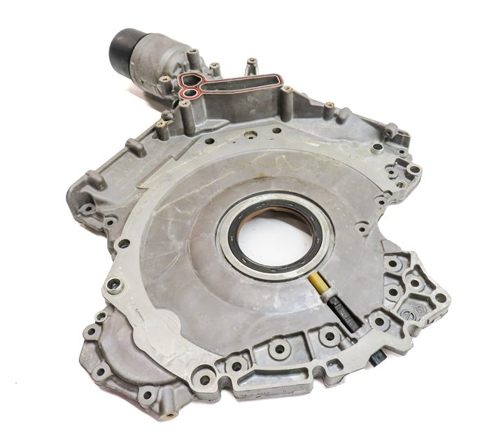 Thumbnail 3: 17-19 AUDI Q7 4M 3.0L SUPER CREC ENGINE LOWER TIMING COVER w/ OIL FILTER HOUSING