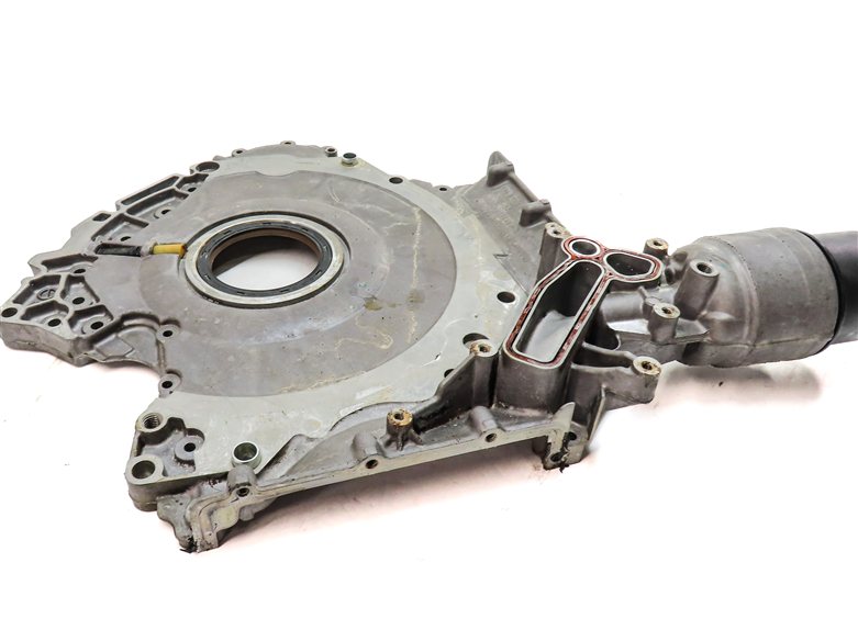Thumbnail 5: 17-19 AUDI Q7 4M 3.0L SUPER CREC ENGINE LOWER TIMING COVER w/ OIL FILTER HOUSING