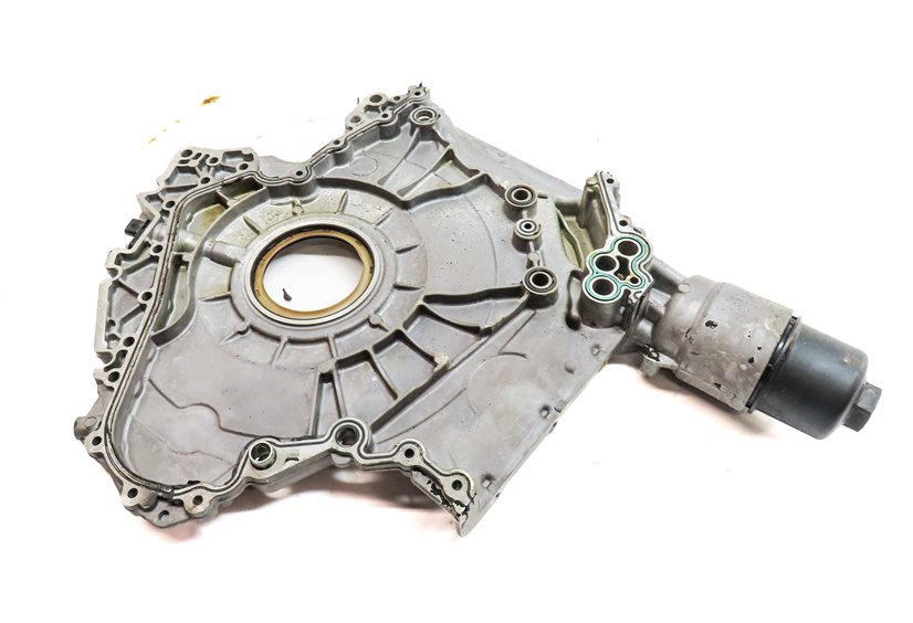 Thumbnail 8: 17-19 AUDI Q7 4M 3.0L SUPER CREC ENGINE LOWER TIMING COVER w/ OIL FILTER HOUSING