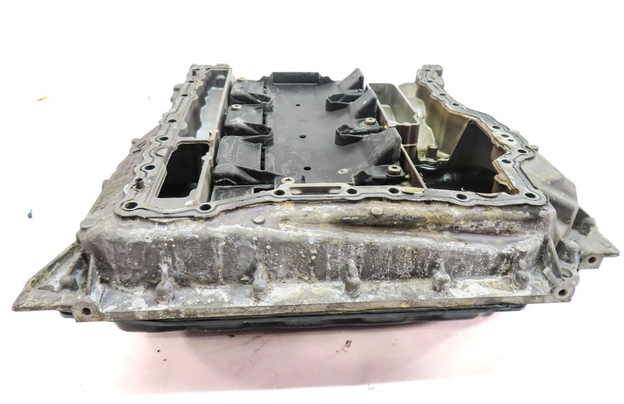 Thumbnail 10: 17-19 AUDI Q7 4M 3.0L SUPER CREC ENGINE UPPER & LOWER OIL FLUID PAN w/ PLUG
