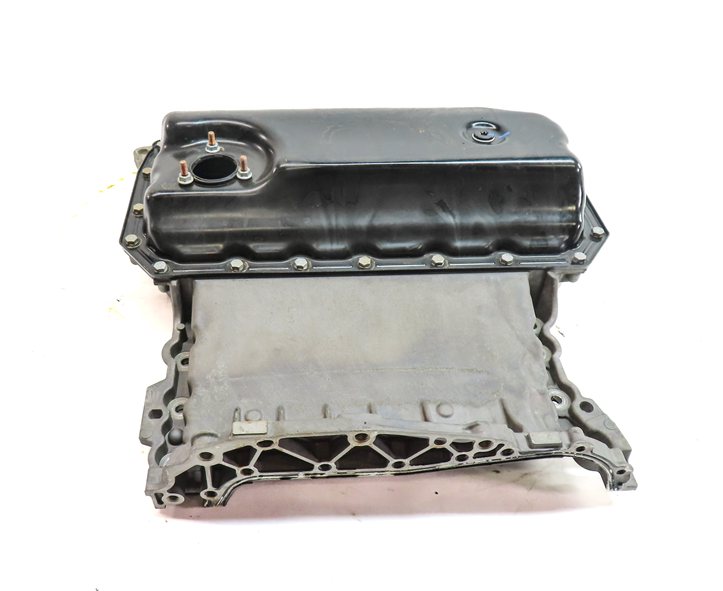 Thumbnail 2: 17-19 AUDI Q7 4M 3.0L SUPER CREC ENGINE UPPER & LOWER OIL FLUID PAN w/ PLUG