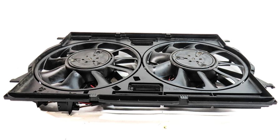 Thumbnail 2: 17-20 AUDI Q7 (4M) 3.0L SUPER RADIATOR COOLING FAN BLADE MOTOR SHROUD ASSEMBLY