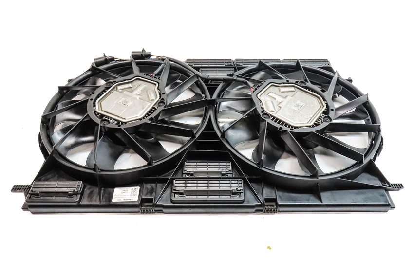 Thumbnail 4: 17-20 AUDI Q7 (4M) 3.0L SUPER RADIATOR COOLING FAN BLADE MOTOR SHROUD ASSEMBLY