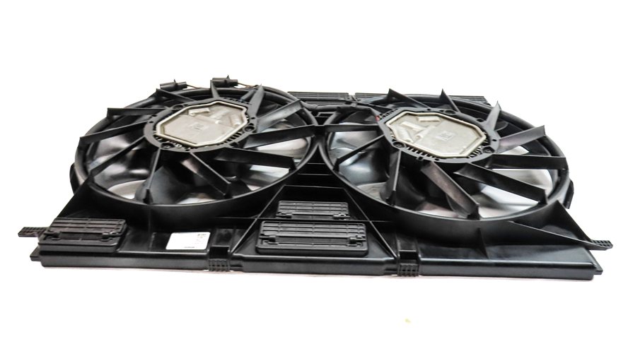Thumbnail 5: 17-20 AUDI Q7 (4M) 3.0L SUPER RADIATOR COOLING FAN BLADE MOTOR SHROUD ASSEMBLY