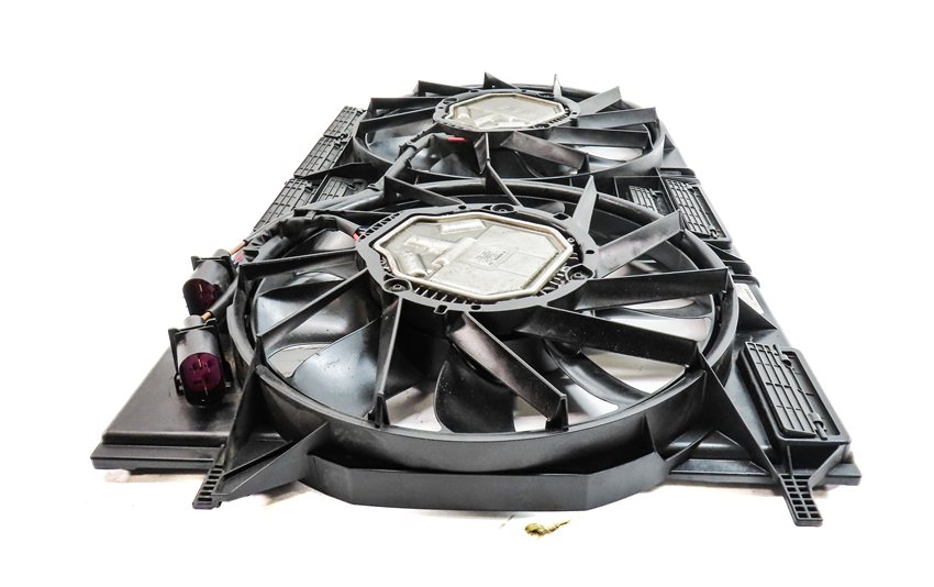 Thumbnail 6: 17-20 AUDI Q7 (4M) 3.0L SUPER RADIATOR COOLING FAN BLADE MOTOR SHROUD ASSEMBLY