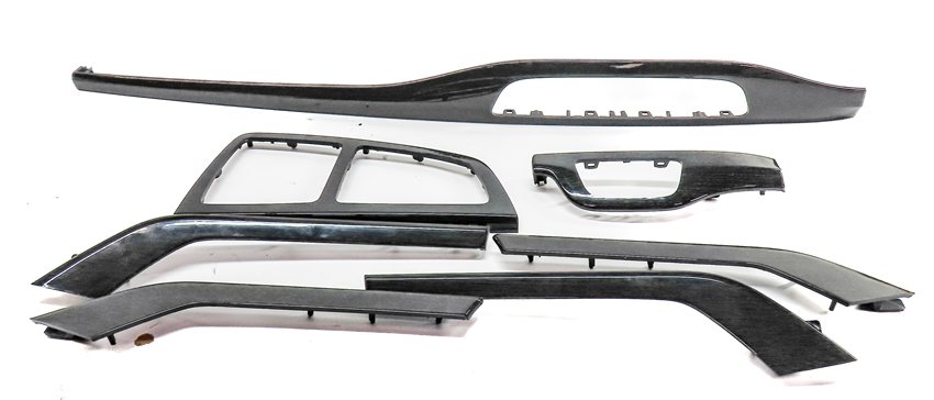 2017 AUDI Q7 (4M) FRONT/REAR DOOR DASH CENTER CONSOLE WOOD TRIM SET/7 (Gray Oak)