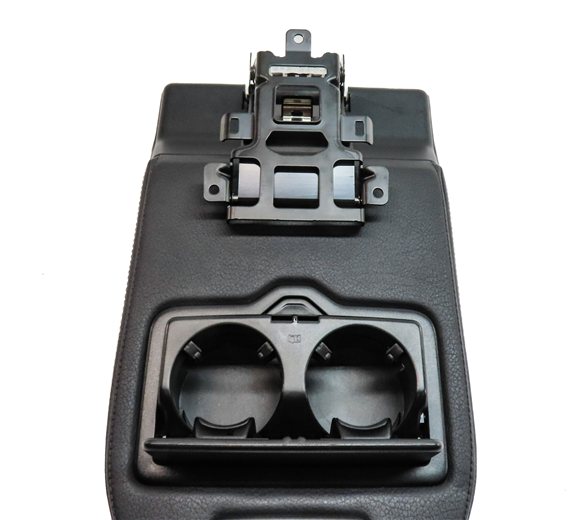 Thumbnail 5: 17-19 AUDI Q7 (4M) FRONT CENTER CONSOLE STORAGE COMPARTMENT ARMREST LID (Black)