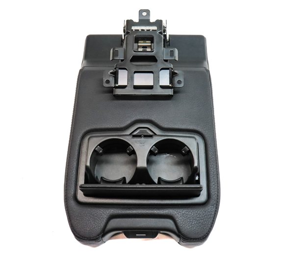 Thumbnail 6: 17-19 AUDI Q7 (4M) FRONT CENTER CONSOLE STORAGE COMPARTMENT ARMREST LID (Black)