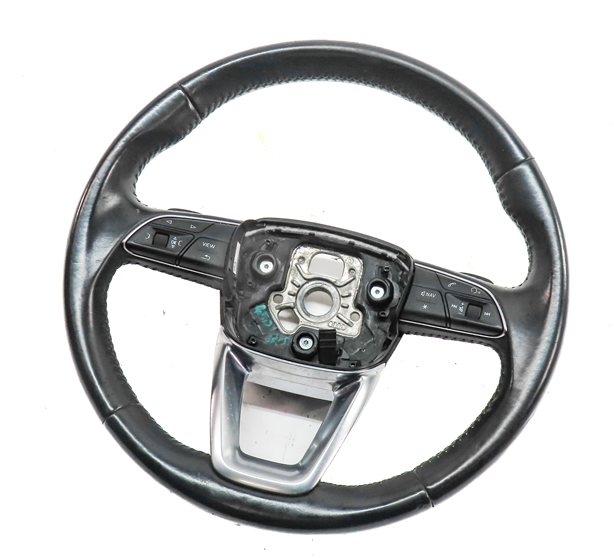 Thumbnail 2: 17-19 AUDI Q7 4M 3 SPOKE SPORT STEERING WHEEL w/SHIFT PADDLES & SWITCHES (Black)