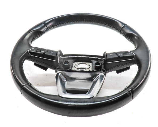 Thumbnail 3: 17-19 AUDI Q7 4M 3 SPOKE SPORT STEERING WHEEL w/SHIFT PADDLES & SWITCHES (Black)