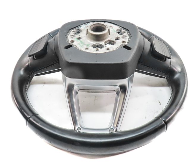 Thumbnail 5: 17-19 AUDI Q7 4M 3 SPOKE SPORT STEERING WHEEL w/SHIFT PADDLES & SWITCHES (Black)