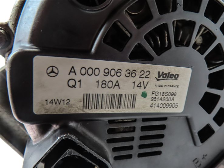 Thumbnail 6: 2014-2018 MERCEDES C E GLK SLK CLASS (R172 W204 W207 X204 ) 180 AMP ALTERNATOR