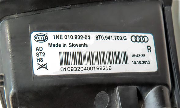 Thumbnail 5: 2013-2017 AUDI A5 S5 (B8 8T) S-LINE RIGHT FRONT PASSENGER FOGLIGHT LIGHT LAMP