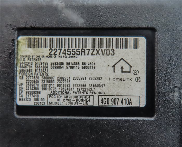 Thumbnail 7: 2014 AUDI S5 COUPE (B8 8T) GARAGE DOOR OPENER HOMELINK CONTROL MODULE