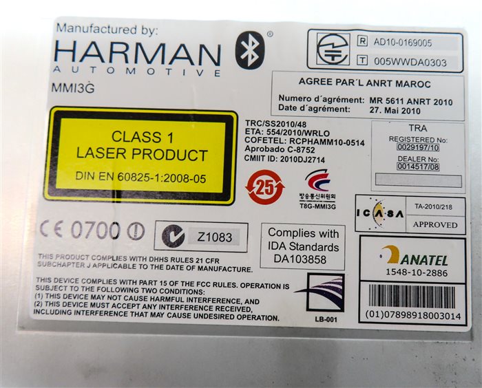 Thumbnail 10: 2014 AUDI S5 COUPE (B8 8T) FRONT RADIO STEREO CD SD MMI HEAD CONTROL UNIT