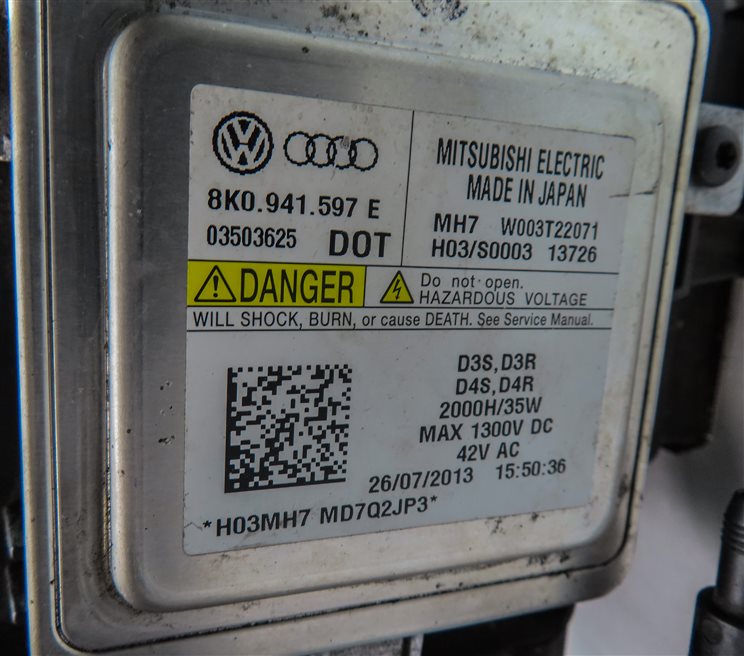Thumbnail 8: 2013-2017 AUDI A5 S5 (B8 8T) RIGHT PASSENGER XENON HID HEADLIGHT LAMP (NON AFS)