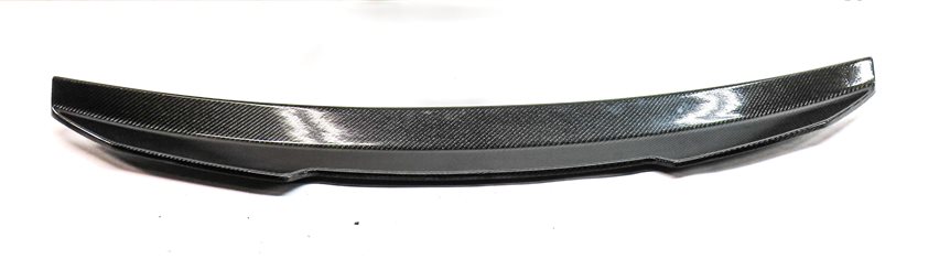 Thumbnail 2: 2014 AUDI S5 COUPE (B8 8T) REAR GLOSSY CARBON FIBER TRUNK MOUNT SPOILER FIN WING