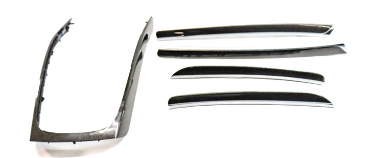 2014 AUDI S5 COUPE (B8 8T) CENTER CONSOLE FRONT/REAR DOOR TRIM SET/5 (Carbon)