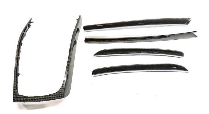 Thumbnail 2: 2014 AUDI S5 COUPE (B8 8T) CENTER CONSOLE FRONT/REAR DOOR TRIM SET/5 (Carbon)