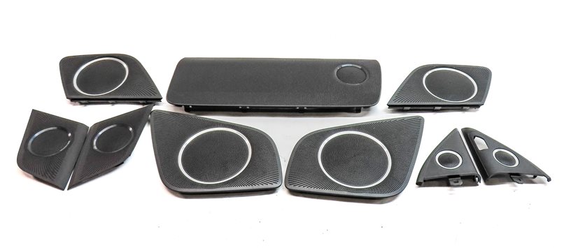 2014 AUDI S5 COUPE (B8 8T) BANG & OLUFSEN SPEAKER GRILLE COVER SET/9 (BLACK)