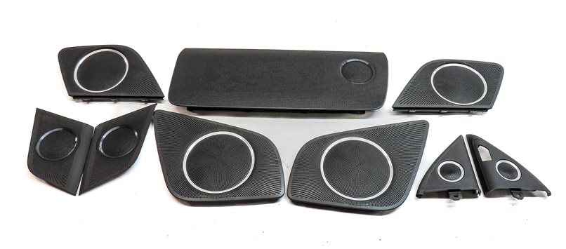 Thumbnail 2: 2014 AUDI S5 COUPE (B8 8T) BANG & OLUFSEN SPEAKER GRILLE COVER SET/9 (BLACK)