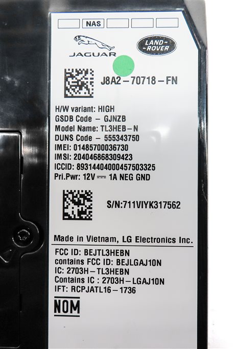 Thumbnail 6: 2018 LAND ROVER DISCOVERY (L462) TELEMATIC COMMUNICATION CONTROL MODULE