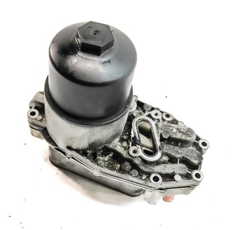 Thumbnail 2: 18 ROVER DISCOVERY L462 3.0L DIESEL ENGINE MOTOR OIL FILTER HOUSING w/ COOLER