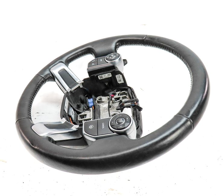 Thumbnail 3: 17-20 ROVER DISCOVERY (L462) HEATED STEERING w/SHIFT PADDLES GRAY STITCH (Black)