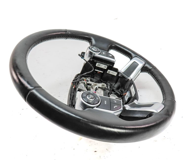 Thumbnail 5: 17-20 ROVER DISCOVERY (L462) HEATED STEERING w/SHIFT PADDLES GRAY STITCH (Black)